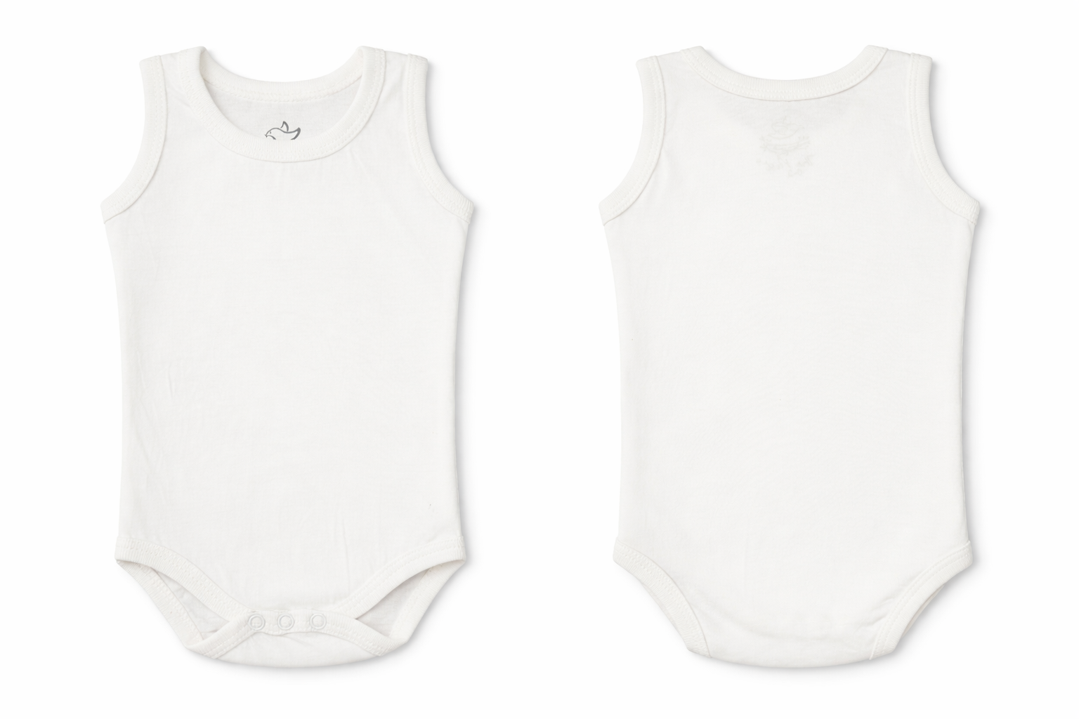 Sleeveless Bodysuit White Soft Essential