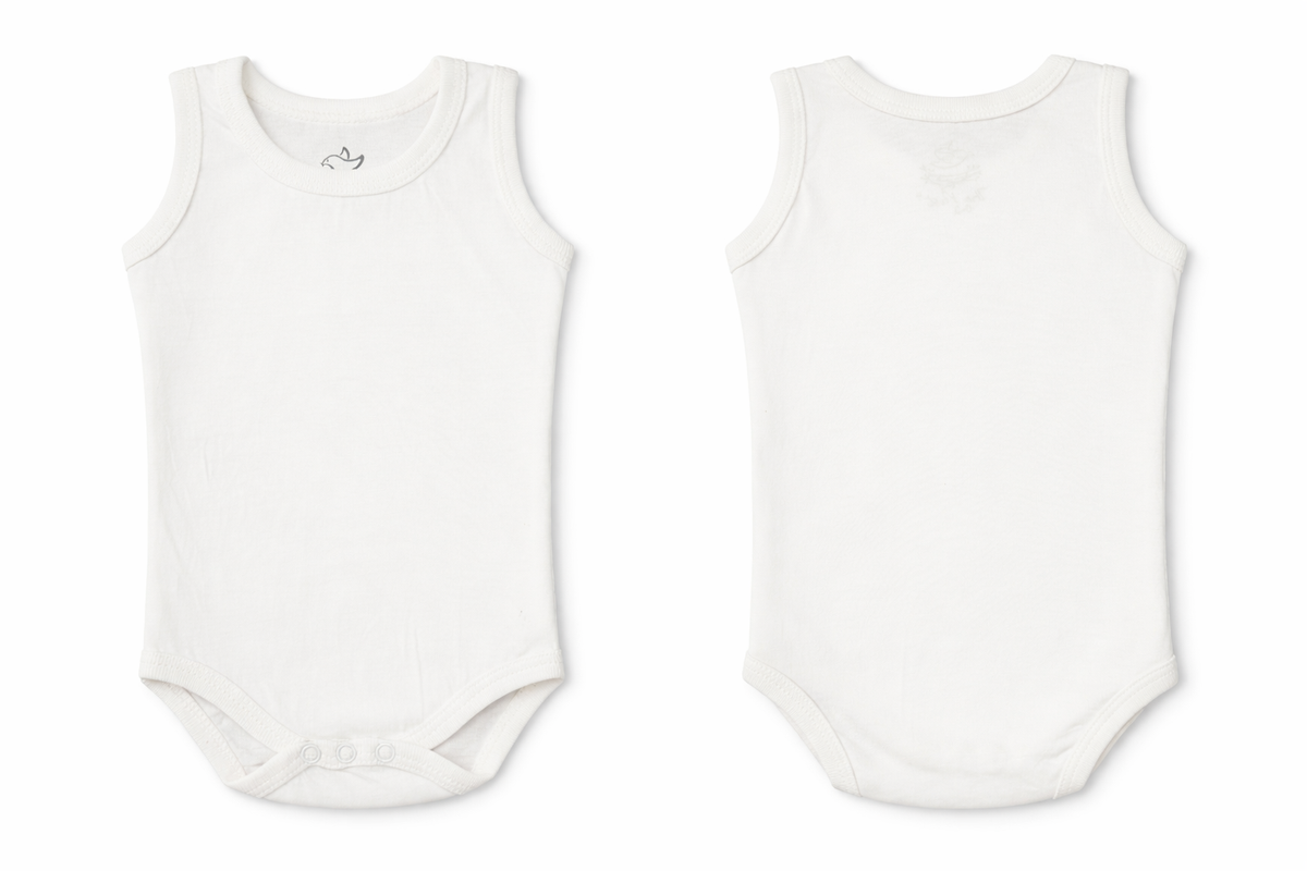 Sleeveless Bodysuit White Soft Essential