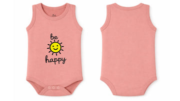 Baby's Rose Tan Be Happy Sleeveless Bodysuit (Be Happy)