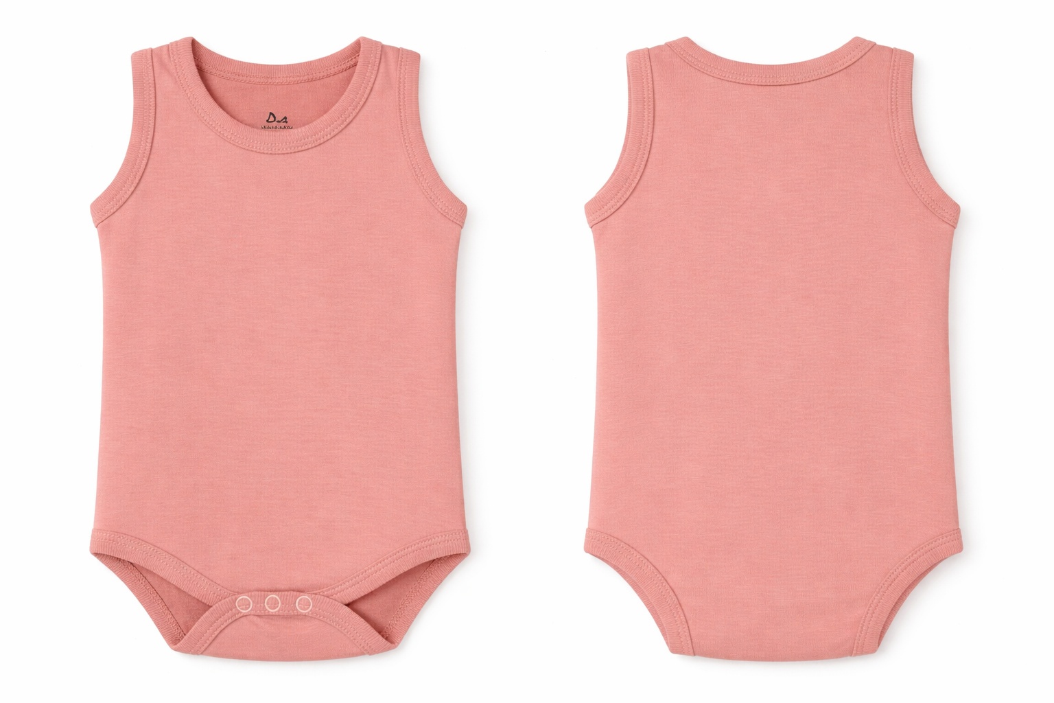 Baby's Rose Tan Sleeveless Bodysuit (SOLID)