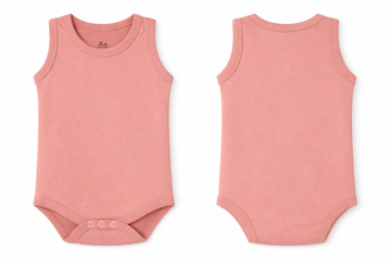 Baby's Rose Tan Sleeveless Bodysuit (SOLID)