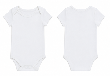 Baby Bodysuit: Premium Cotton White Short Sleeve Daily Casual Wear