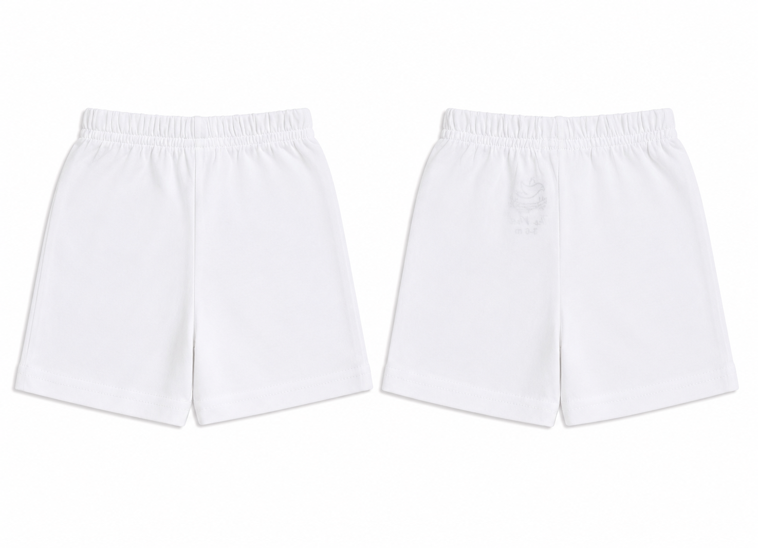 Shorts: Premium Cotton White Everyday Loungewear and Playwear