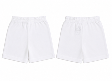 Shorts: Premium Cotton White Everyday Loungewear and Playwear