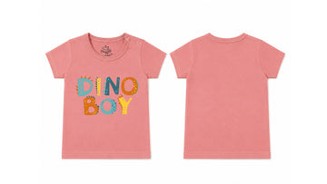 Baby's Rose Tan T-Shirt (Dino Boy)