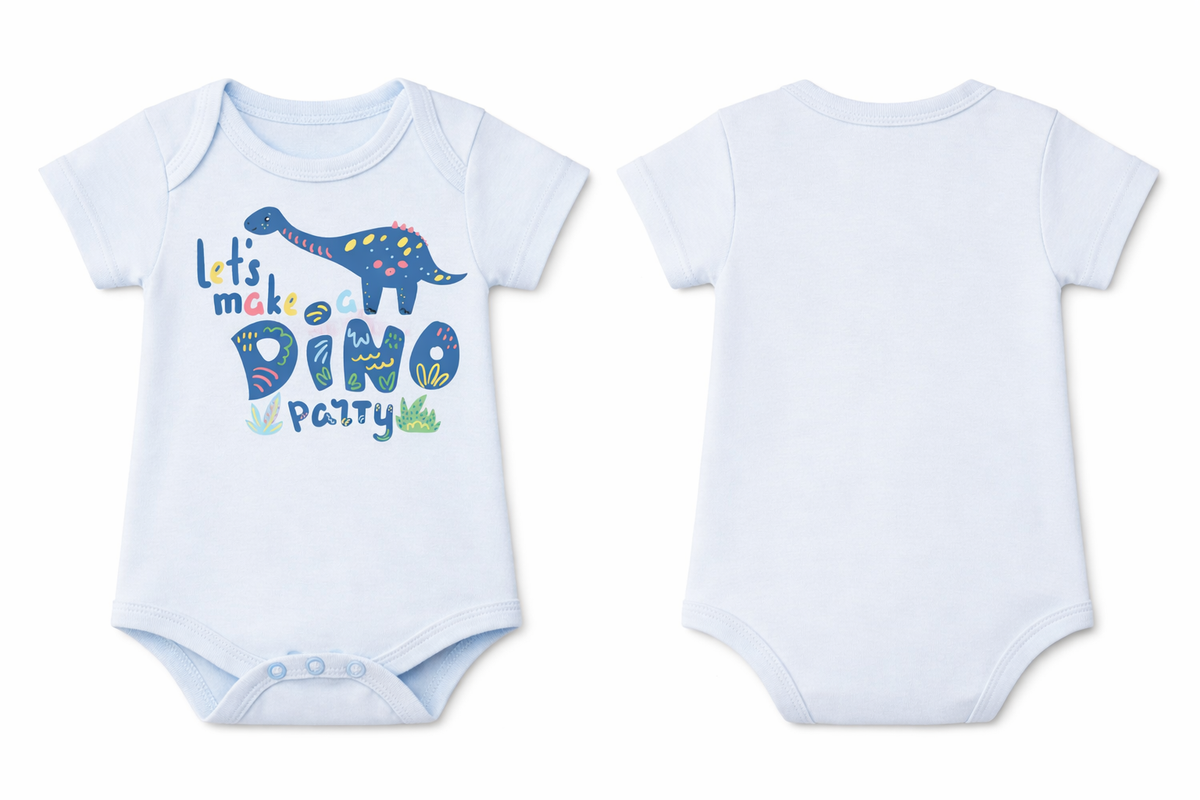 Short Sleeve Bodysuit Ice Melt Dino DTF