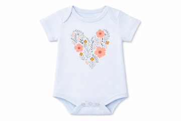 Short Sleeve Bodysuit Ice Melt Heart DTF