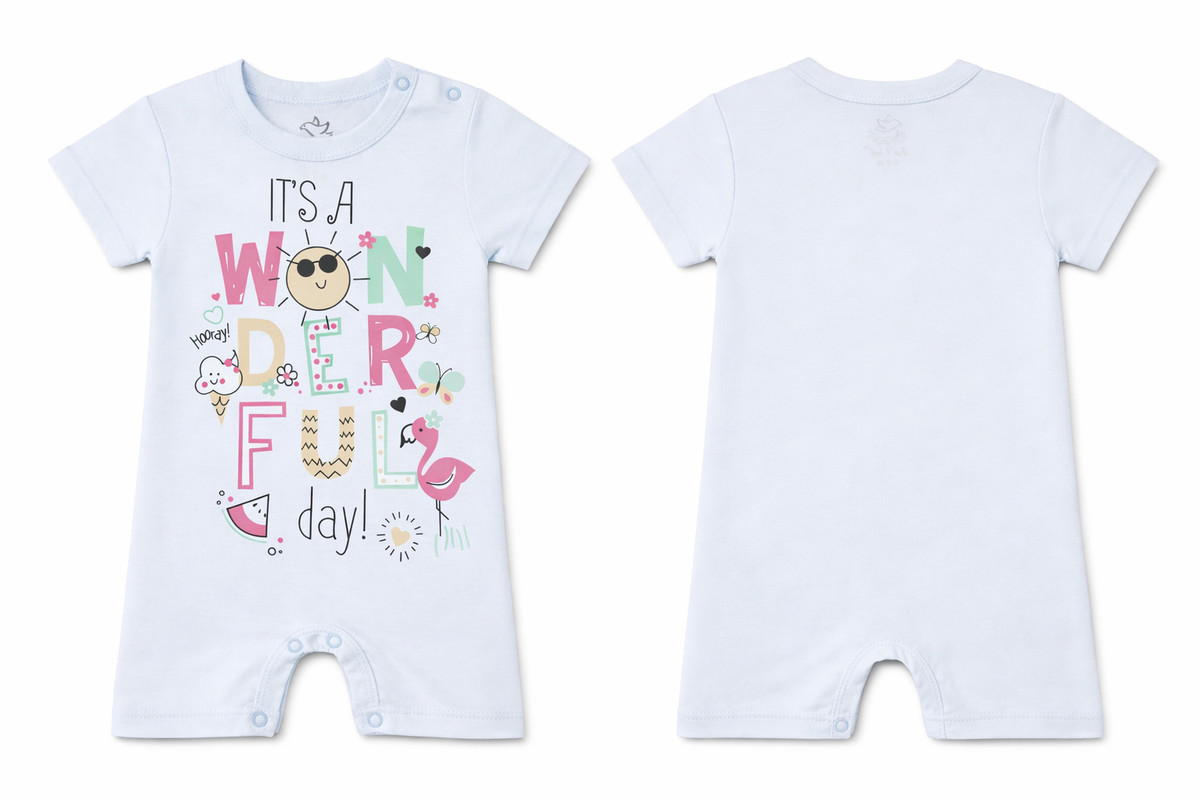 Short Sleeve Romper Ice Melt Wonderful DTF