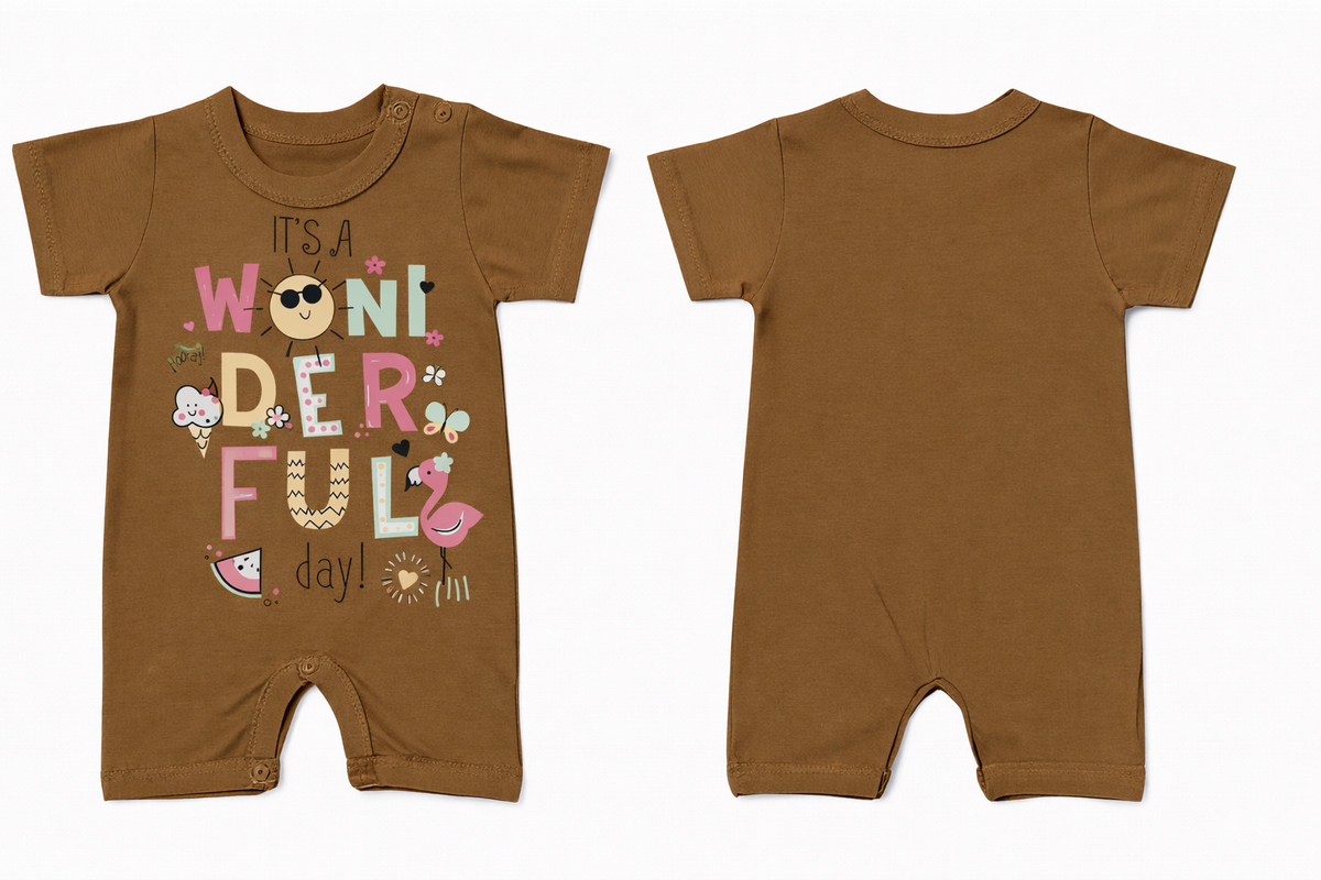 Short Sleeve Romper Rubber Wonderful DTF