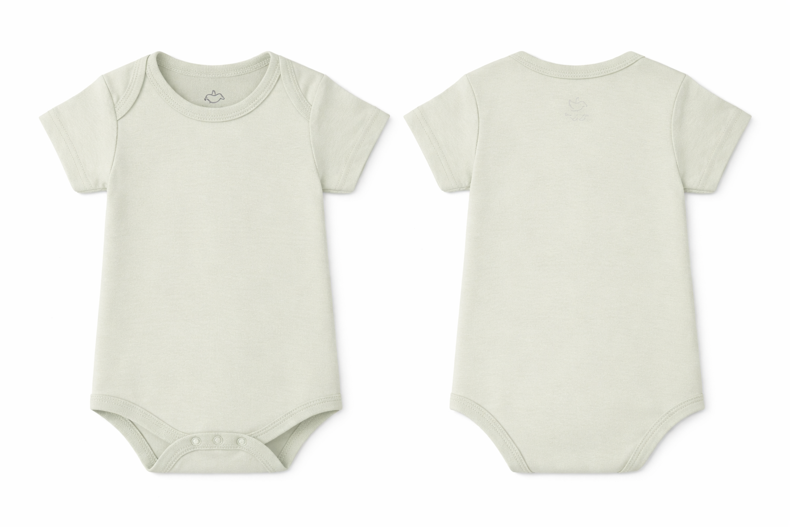 Short Sleeve Bodysuit Green Lily Soft