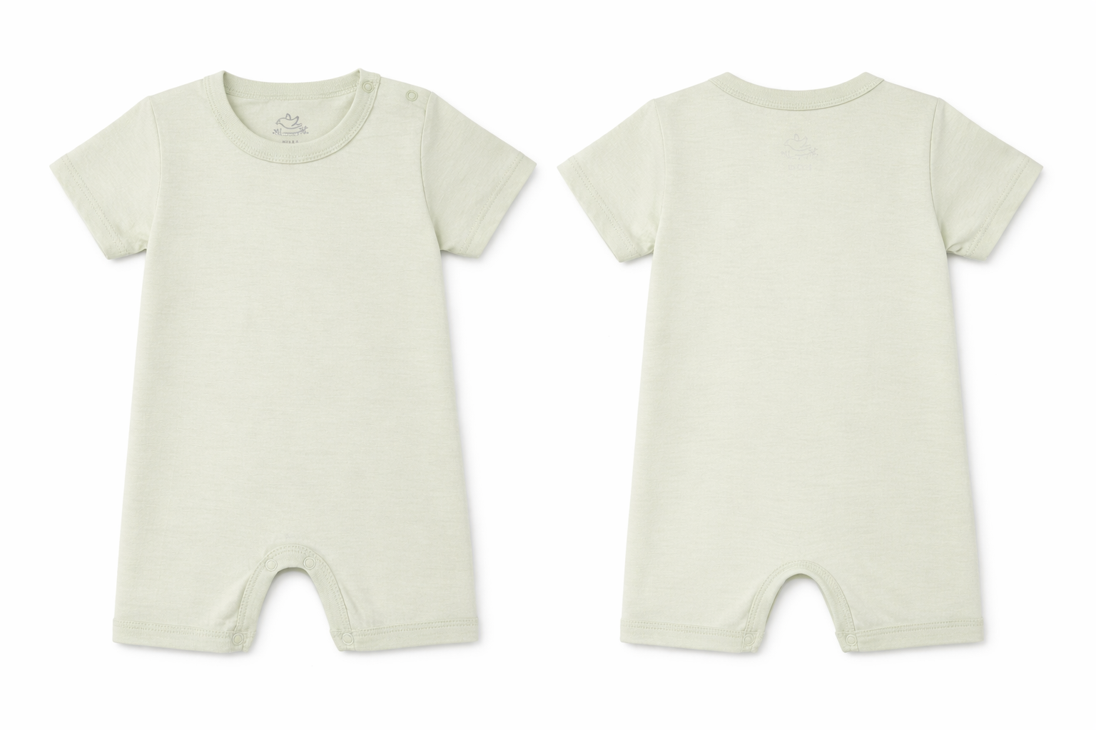 Short Sleeve Romper Green Lily Soft