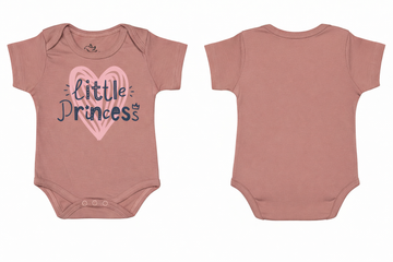 Short Sleeve Bodysuit Rose Tan Little Princess DTF