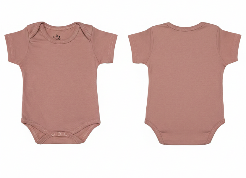 Short Sleeve Bodysuit Rose Tan Soft