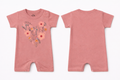Short Sleeve Romper Rose Tan Heart DTF