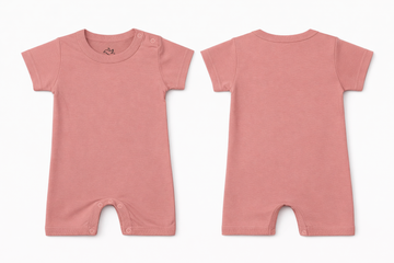Short Sleeve Romper Rose Tan Soft