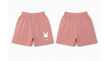 Shorts: Premium Cotton Dusty Rose "Little Cutie" Graphic Casual Essentials and Active Playwear