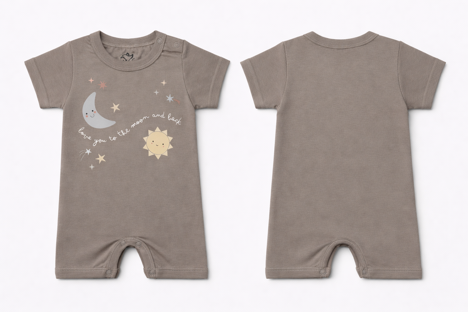 Short Sleeve Romper Atmosphere Moon DTF