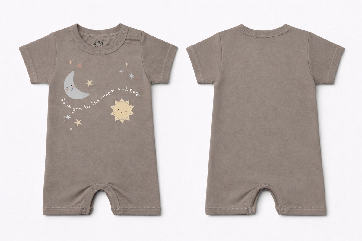 Short Sleeve Romper Atmosphere Moon DTF