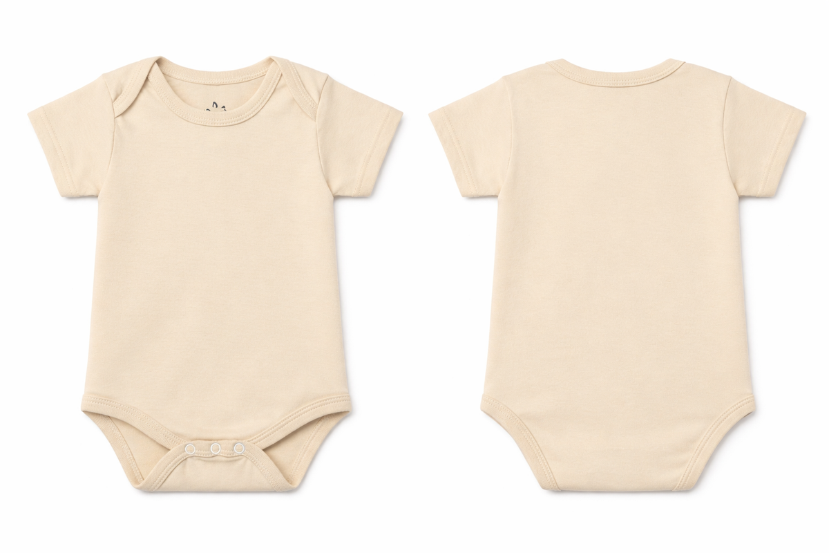 Short Sleeve Bodysuit Wood Ash Soft