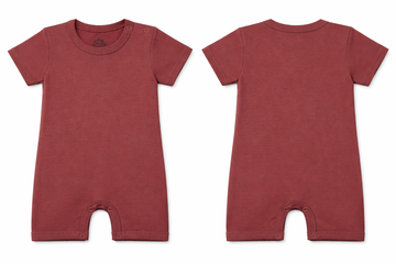 Short Sleeve Romper Apple Butter
