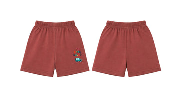 Shorts: Premium Cotton-Blend "Boys Rules" Maroon Daily Casual Wear