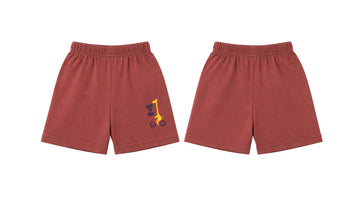 Shorts: Premium Cotton-Blend "Enjoy the Today" Maroon Daily Casual Wear