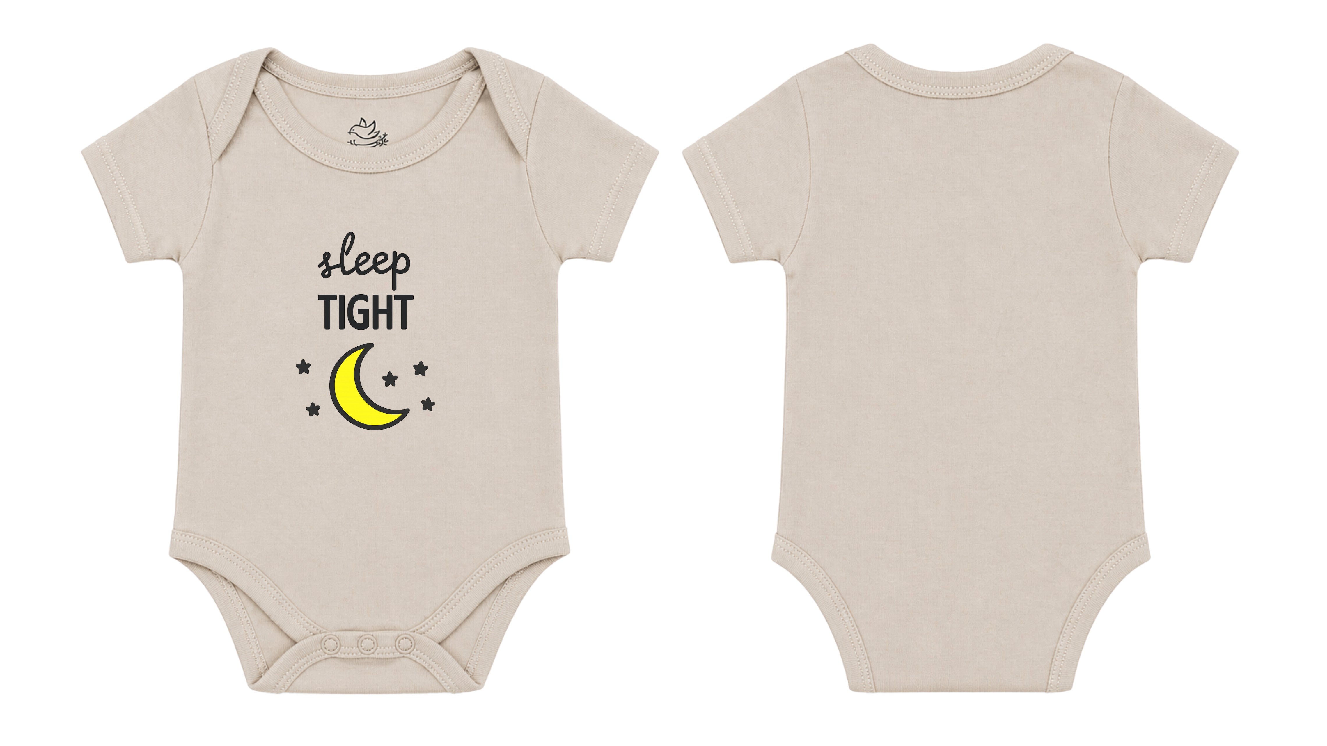 Short-Sleeve Bodysuit: Premium Cotton-Blend "Daily Comfort" Beige Daily Casual Wear