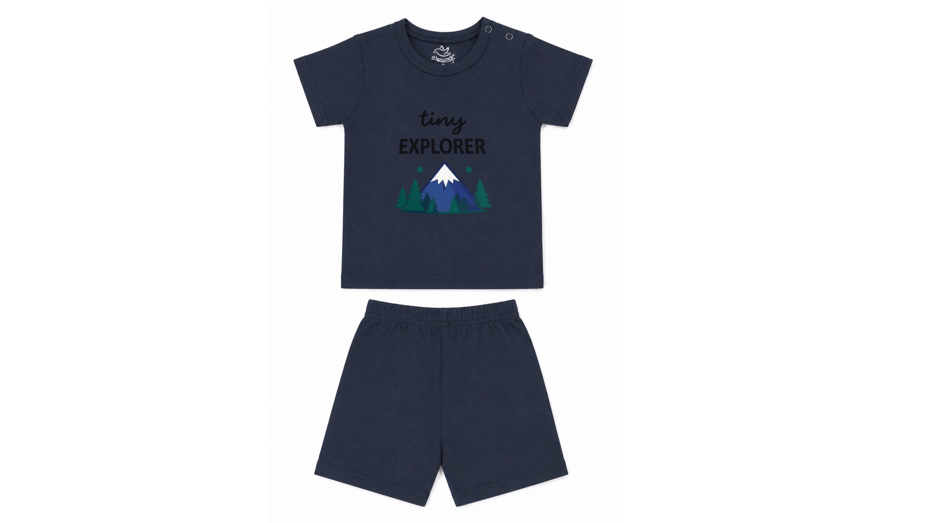 Baby's Navy T-Shirt & Shorts Set (Tiny Explorer)