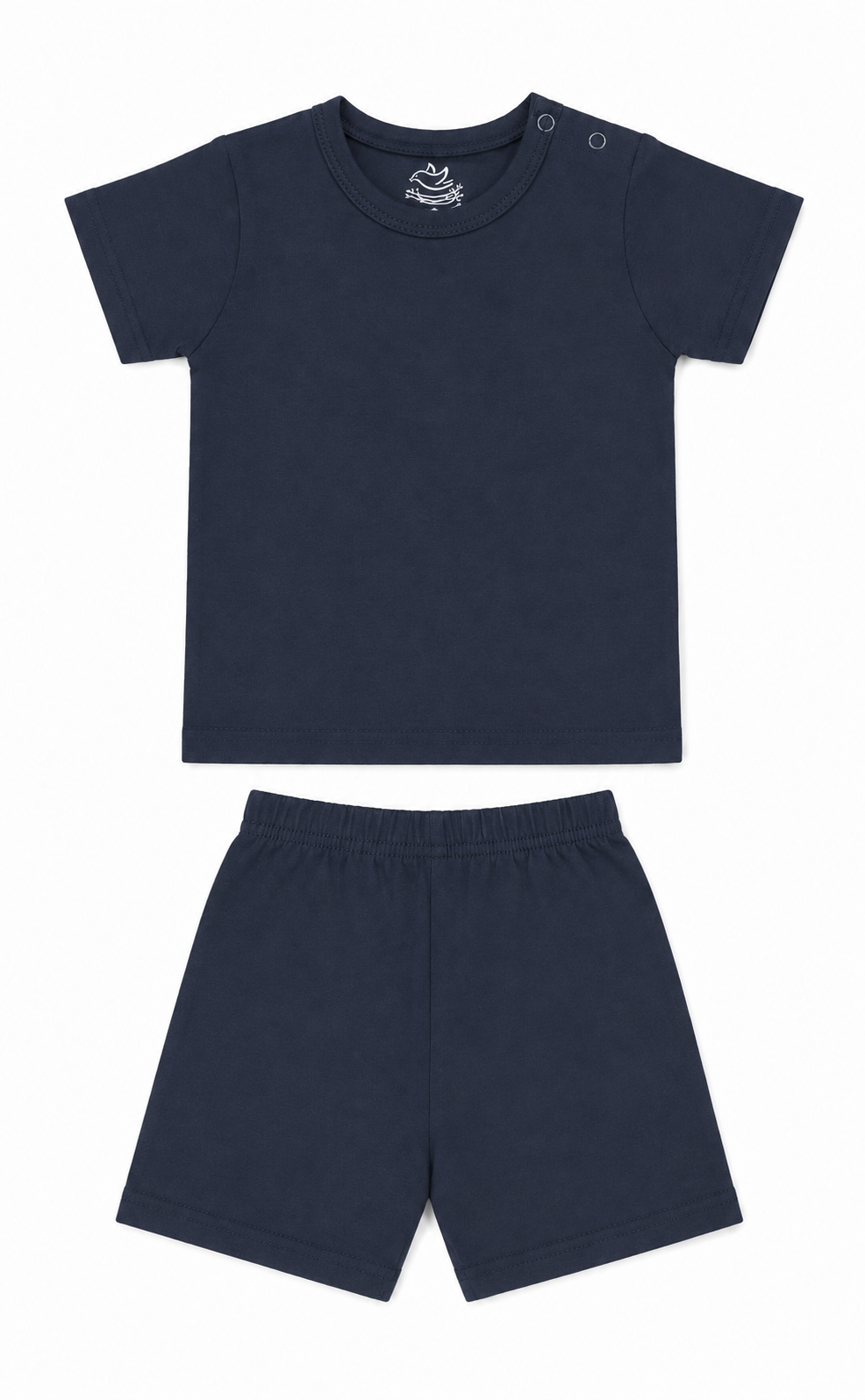 Baby's Navy T-Shirt & Shorts Set (SOLID)