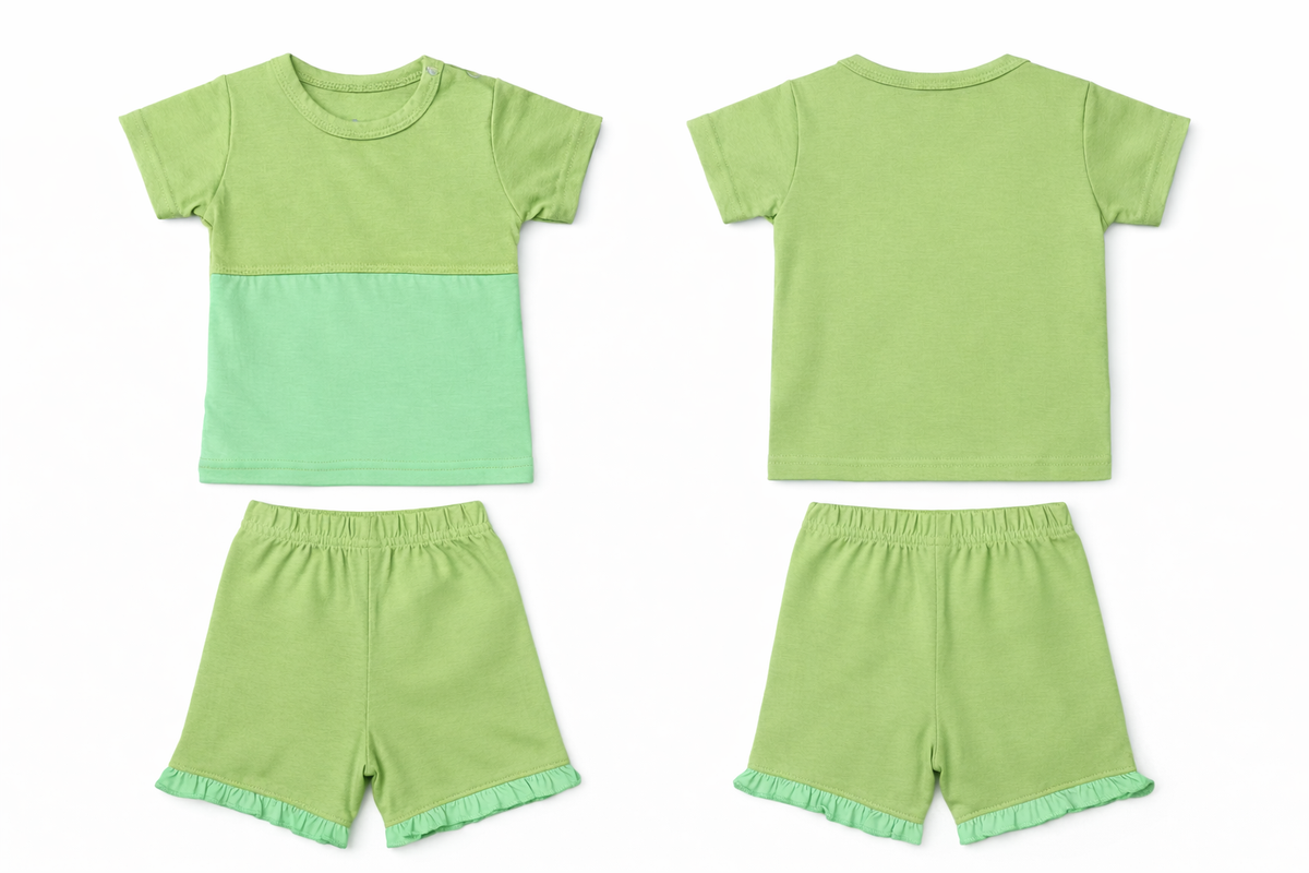 T-Shirt & Short Set Green Soft