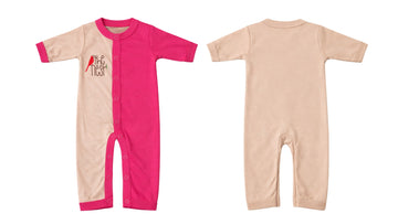 Sleeping Suit: Premium Cotton-Blend "The Nest" Pink and Beige Casual Essenti