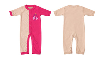 Sleeping Suit: Premium Cotton-Blend "Little Fairy" Pink and Beige Casual Essentials