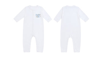 Sleeping Suit: Premium Cotton-Blend "Dream Big" White Casual Essentials