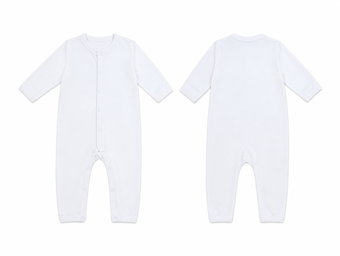Sleeping Suit: Premium Cotton-Blend "SOLID" White Casual Essentials