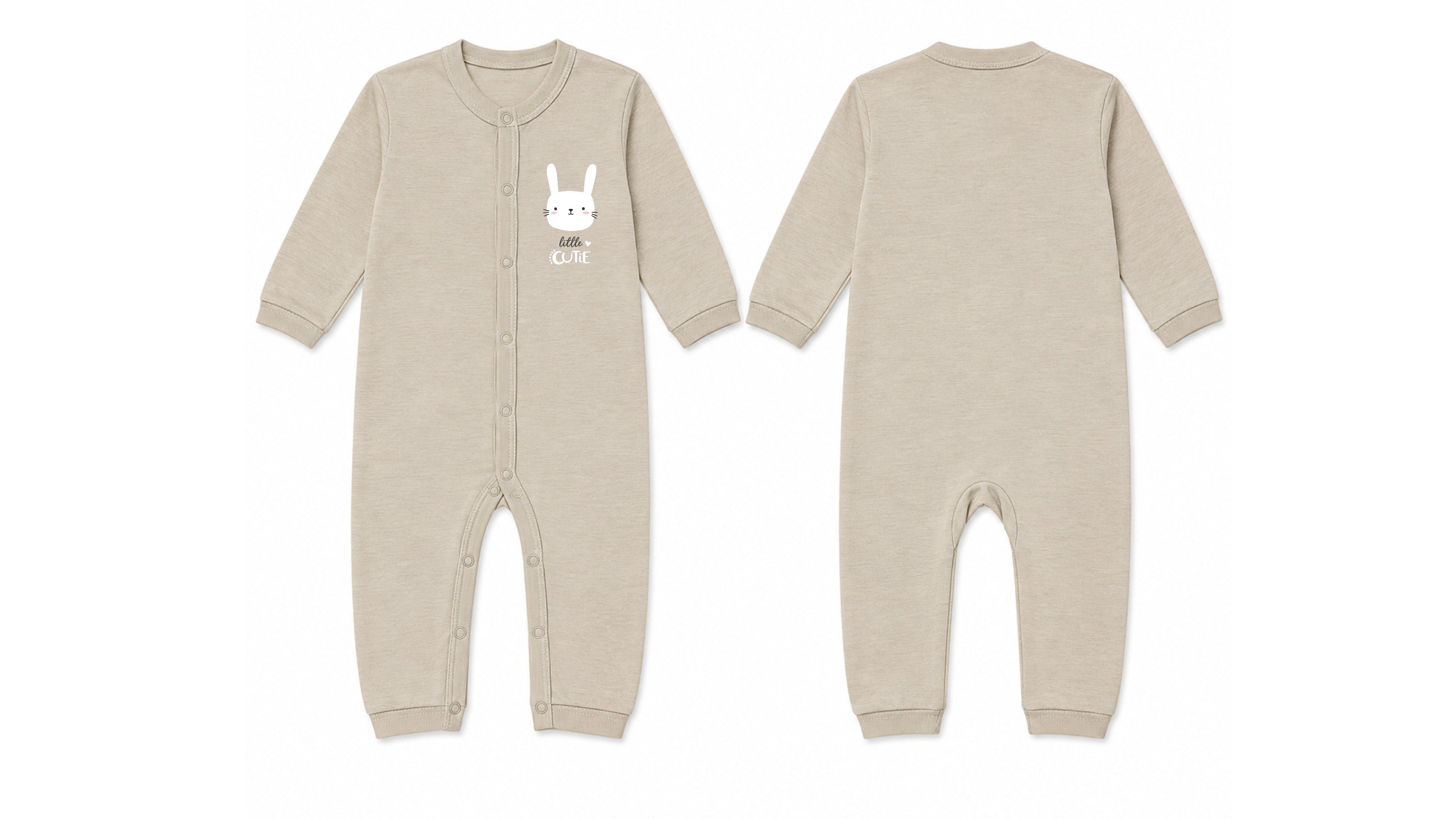 Baby's Beige Sleeping Suit (Little Cutie)