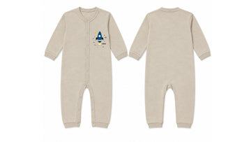 Baby's Beige Sleeping Suit (Space Plane)