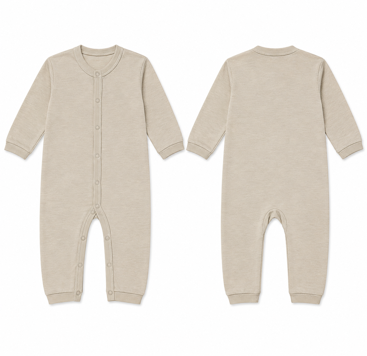 Baby's Beige Sleeping Suit (SOLID)