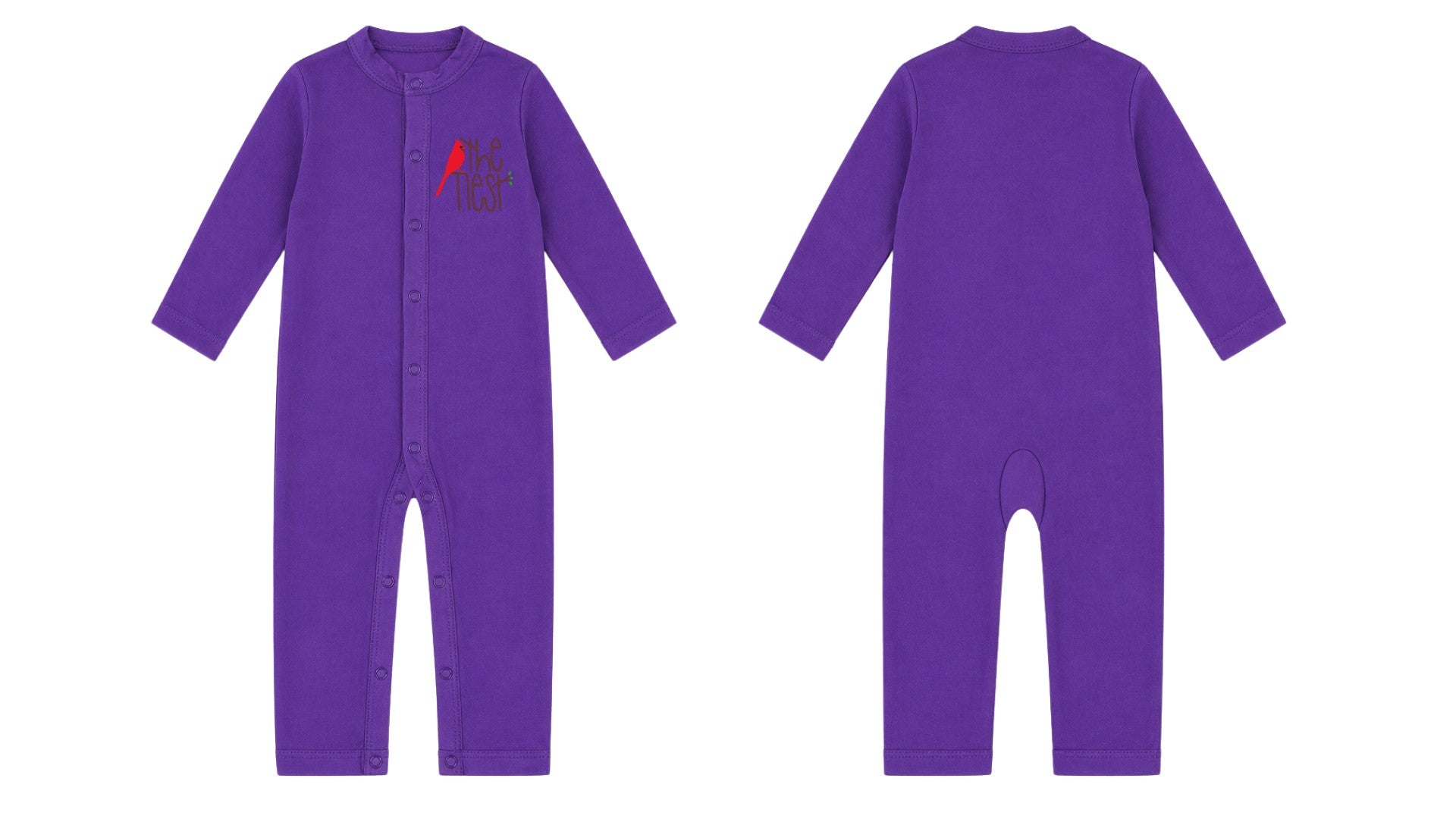 Sleeping Suit: Premium Cotton-Blend "The Nest" Purple Casual Essentials
