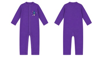 Sleeping Suit: Premium Cotton-Blend "Space Plane" Purple Casual Essentials