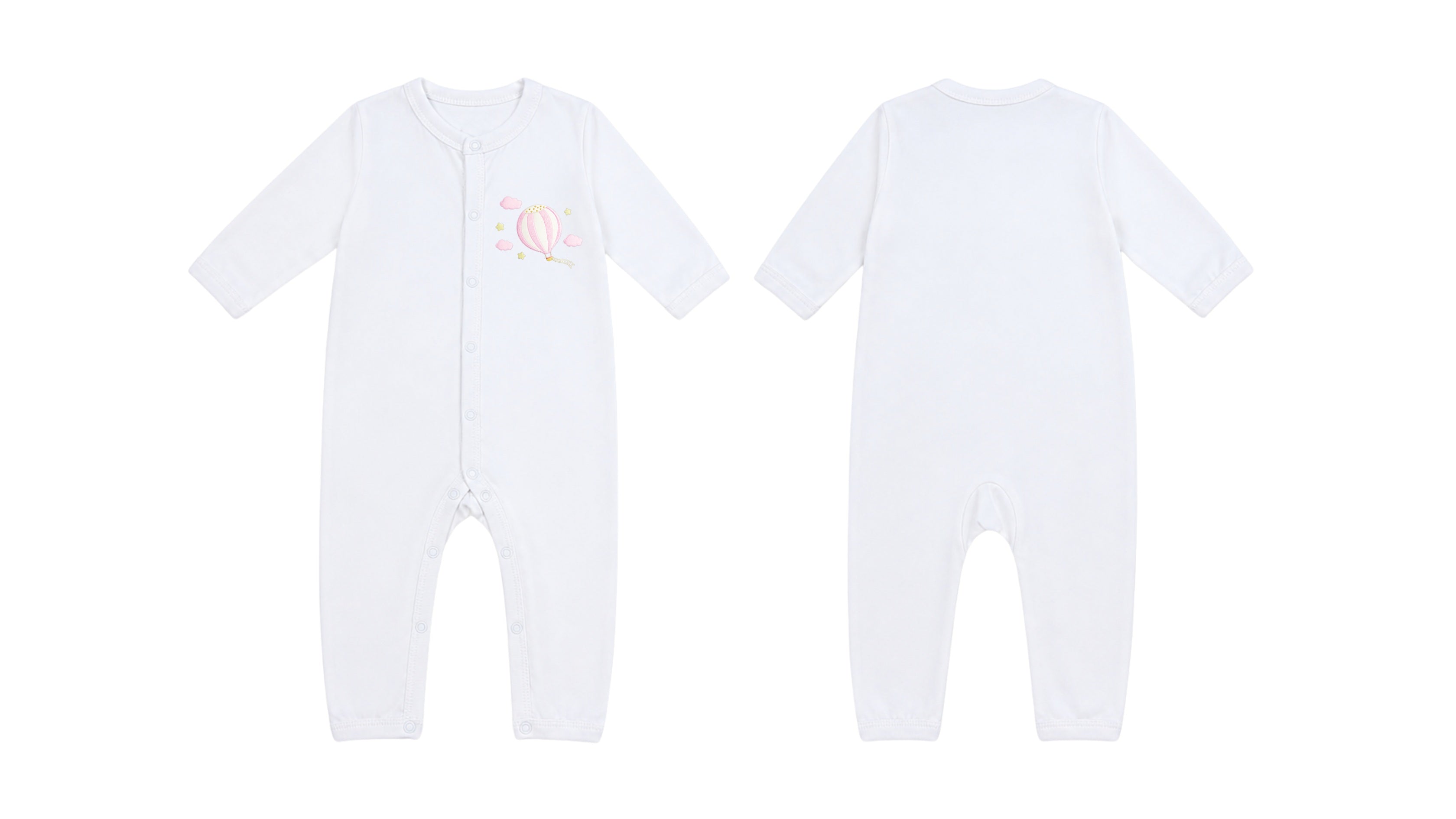 Sleeping Suit: Premium Cotton-Blend "Hot Balloon" White Casual Essentials