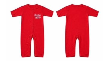 Sleeping Suit: Premium Cotton-Blend "Dream Big" Red Casual Essentials