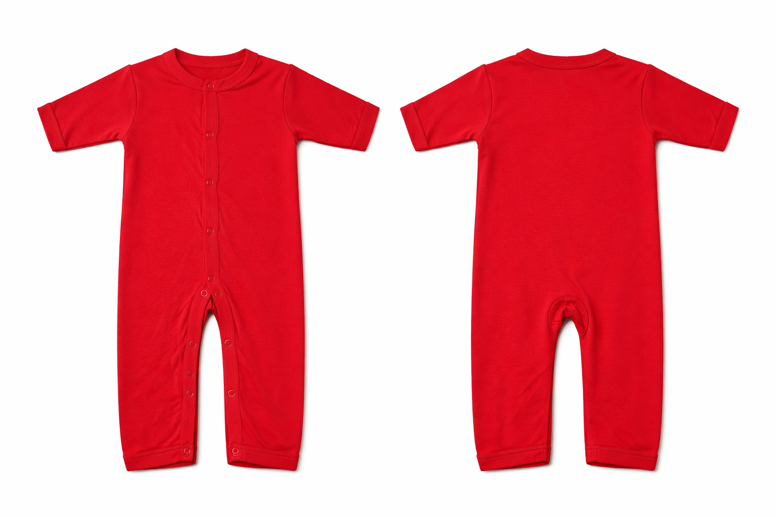 Sleeping Suit: Premium Cotton-Blend "Solid" Red Casual Essentials