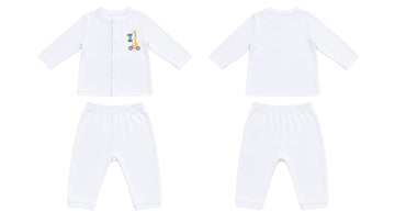 Jabla + Pajama: Premium Cotton-Blend "Enjoy the Today" White Casual Essentials