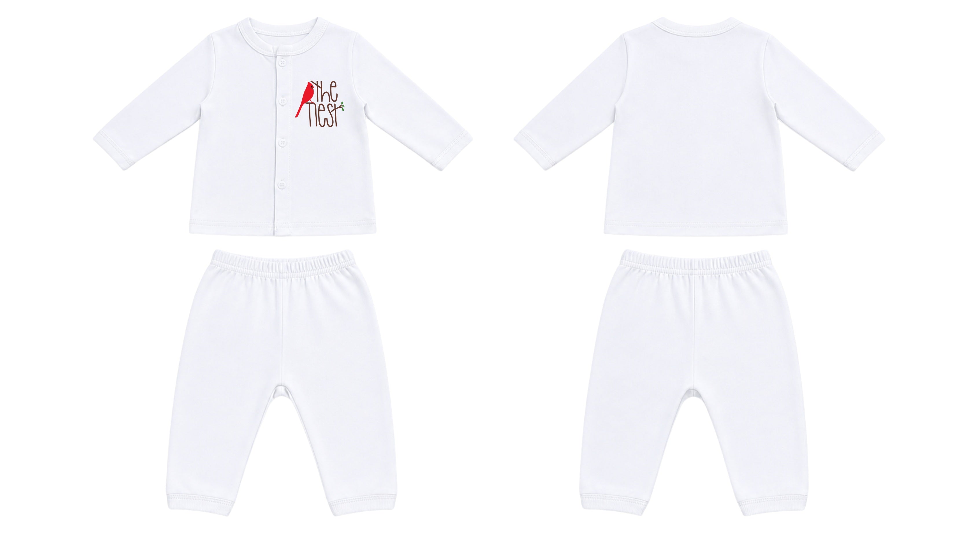 Jabla + Pajama: Premium Cotton-Blend "The Nest" White Casual Essentials