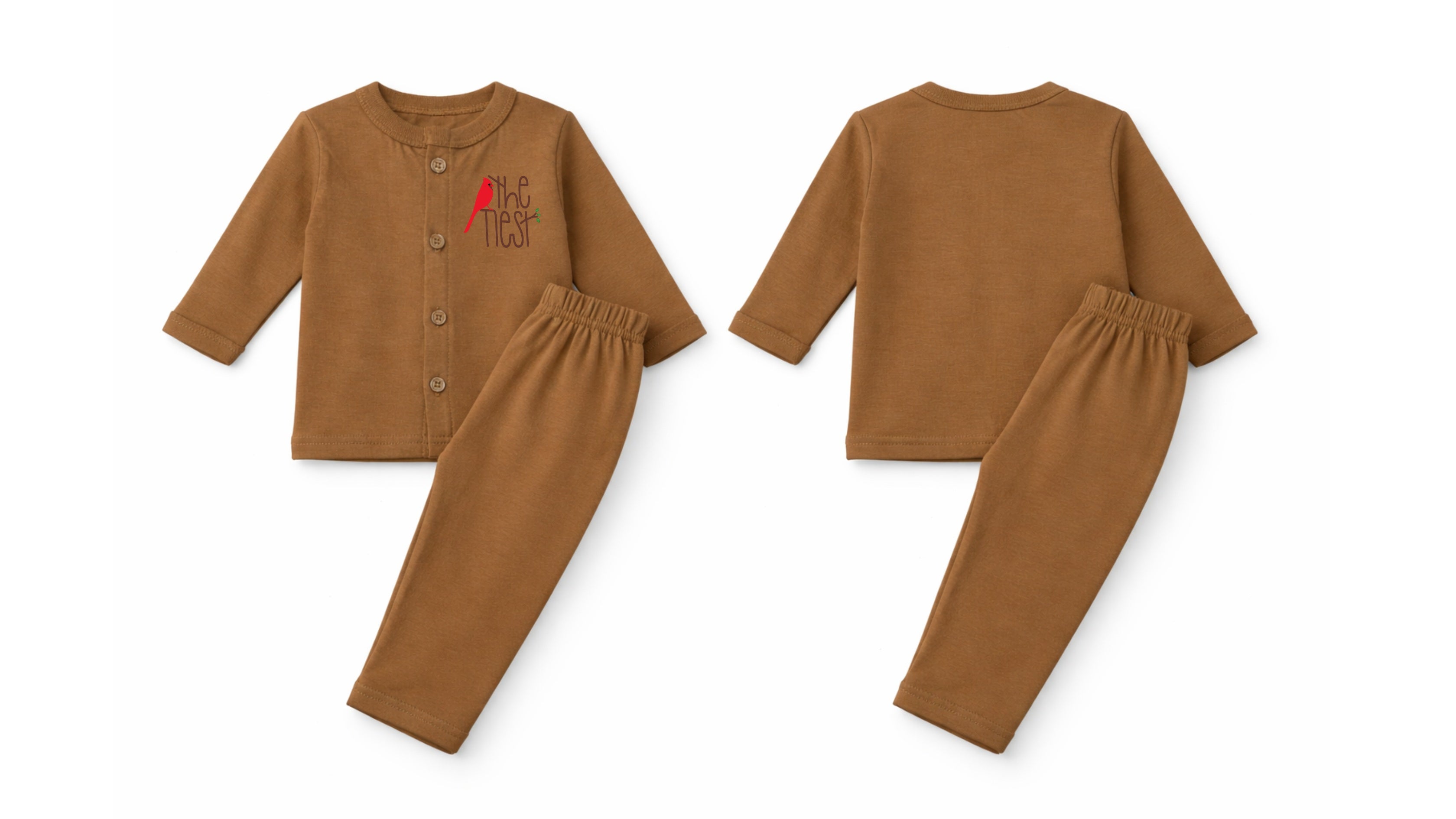 Jabla + Pajama: Premium Cotton-Blend "The Nest" Caramel Casual Essentials