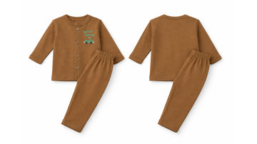 Jabla + Pajama: Premium Cotton-Blend "Beep Beep" Caramel Casual Essentials