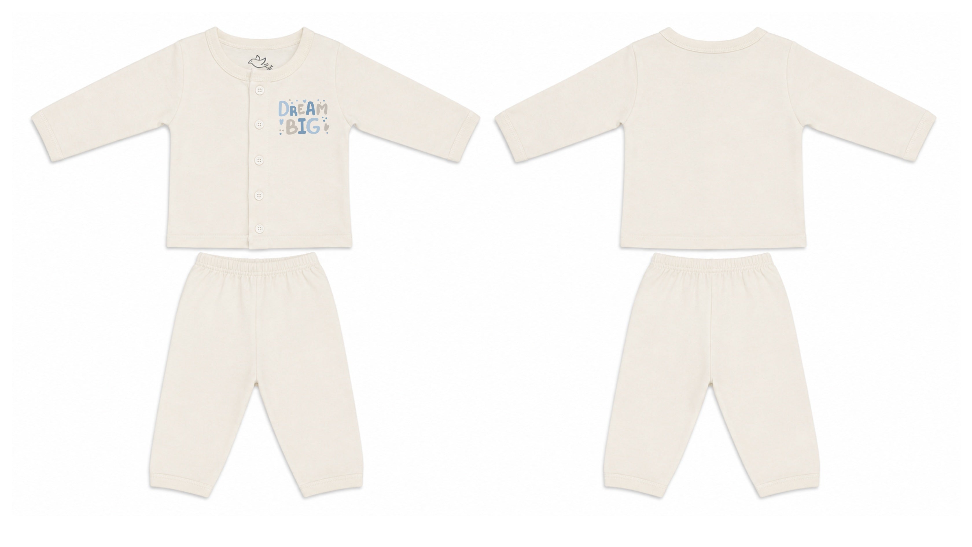 Jabla + Pajama: Premium Cotton-Blend "Dream Big" Wood Ash Casual Essentials
