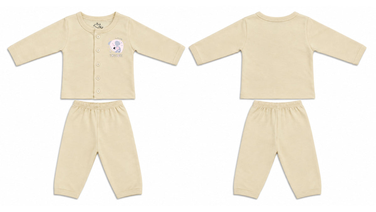 Jabla + Pajama: Premium Cotton-Blend "Forever Love" Wood Ash Casual Essentials