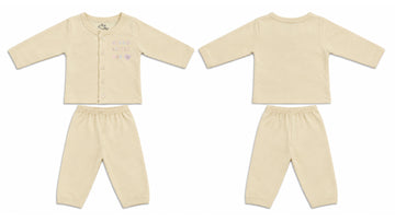 Jabla + Pajama: Premium Cotton-Blend "Hello Little One" Wood Ash Casual Essentials
