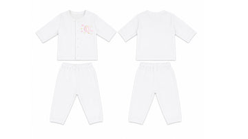 Jabla + Pajama: Premium Cotton-Blend "Hot Balloon" White Casual Essentials